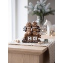 Clayre & Eef Décoration de Noël Image Bonhomme en pain d‘épice 11x4x13 cm Marron Plastique