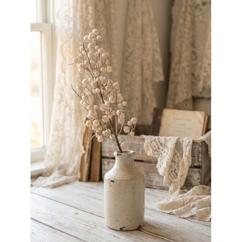 Clayre & Eef Decoratie Tak 10x9x75 cm Geel Kunststof