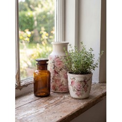 Clayre & Eef Decorative Bottle Ø 6x11 cm Brown Glass