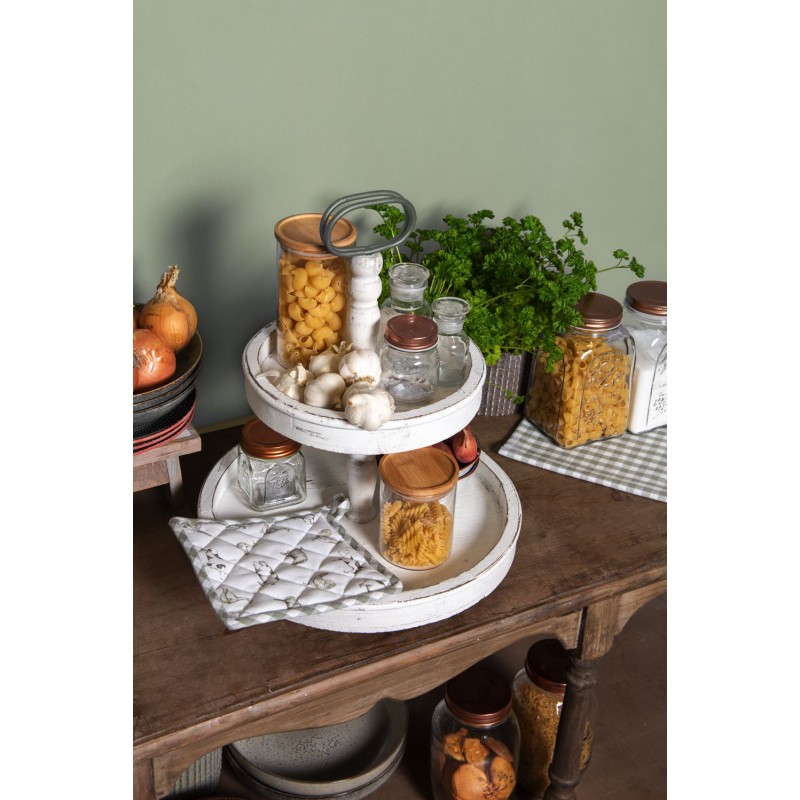 Clayre & Eef Decoratie Fles Ø 6x11 cm Bruin Glas