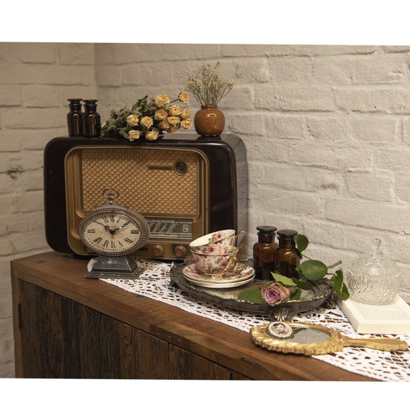 Clayre & Eef Decoratie Fles Ø 6x11 cm Bruin Glas