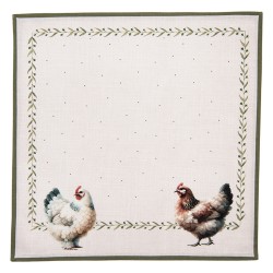Clayre & Eef Servietten Baumwolle 6er Set 40x40 cm Beige Baumwolle