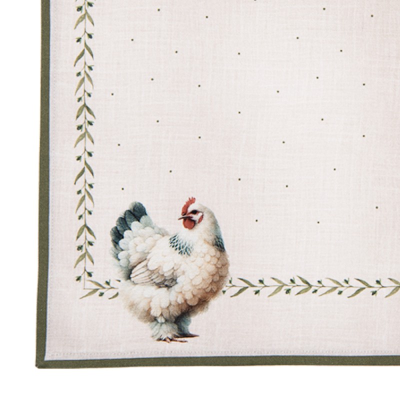 Clayre & Eef Servietten Baumwolle 6er Set 40x40 cm Beige Baumwolle