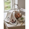 Clayre & Eef Servietten Baumwolle 6er Set 40x40 cm Beige Baumwolle