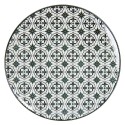 Clayre & Eef Dinerbord Ø 26 cm Zwart Wit Keramiek
