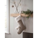 Clayre & Eef Kerstsok 20 cm Beige Synthetisch