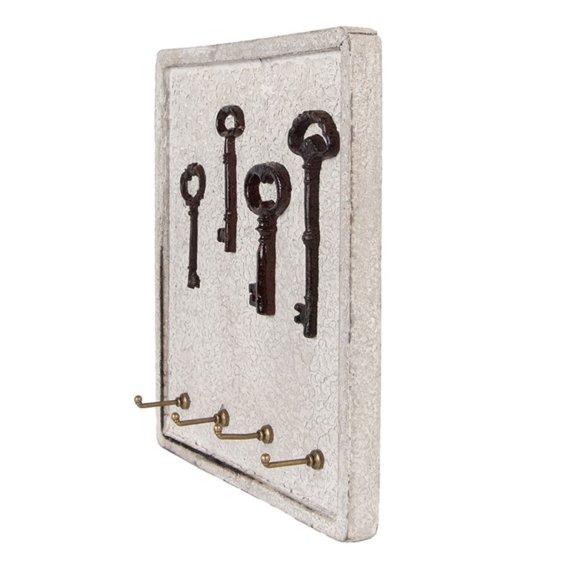 Clayre & Eef Porte-clés 22x5x25 cm Beige Bois