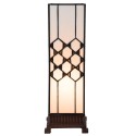 Lumilamp Tiffany Tischlampe 12x12x36 cm Weiß Glas