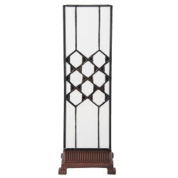 Lumilamp Table Lamp Tiffany 12x12x36 cm White Glass