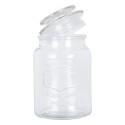 Clayre & Eef Pot de stockage Ø 11x18 cm Transparent Verre