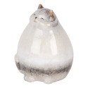 Clayre & Eef Image de décoration Chat 14x13x18 cm Gris Céramique