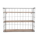 Clayre & Eef Scaffale da parete 85x20x64 cm Marrone Legno