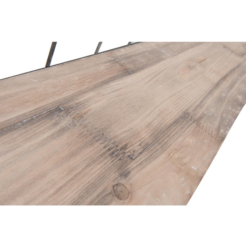 Clayre & Eef Scaffale da parete 85x20x64 cm Marrone Legno