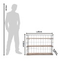 Clayre & Eef Scaffale da parete 85x20x64 cm Marrone Legno