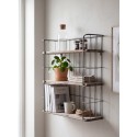 Clayre & Eef Scaffale da parete 85x20x64 cm Marrone Legno