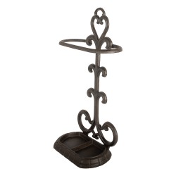 Clayre & Eef Regenschirmst„nder 29x13x56 cm Braun Metall Herz