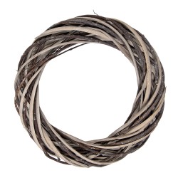 Clayre & Eef Krans Ø 30x6 cm Bruin Rotan