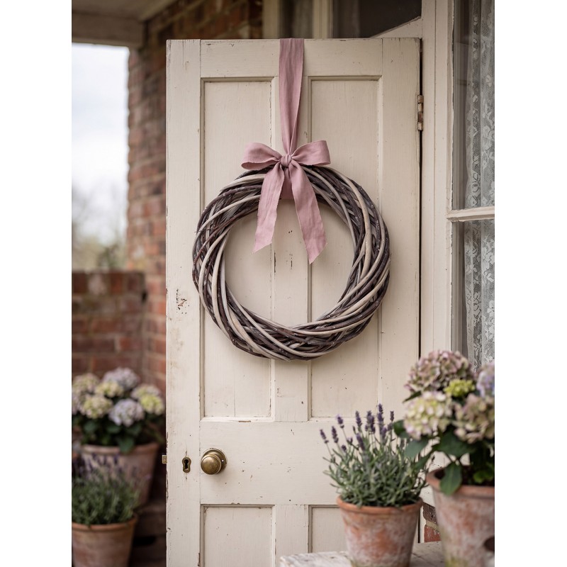 Clayre & Eef Wreath Ø 30x6 cm Brown Rattan