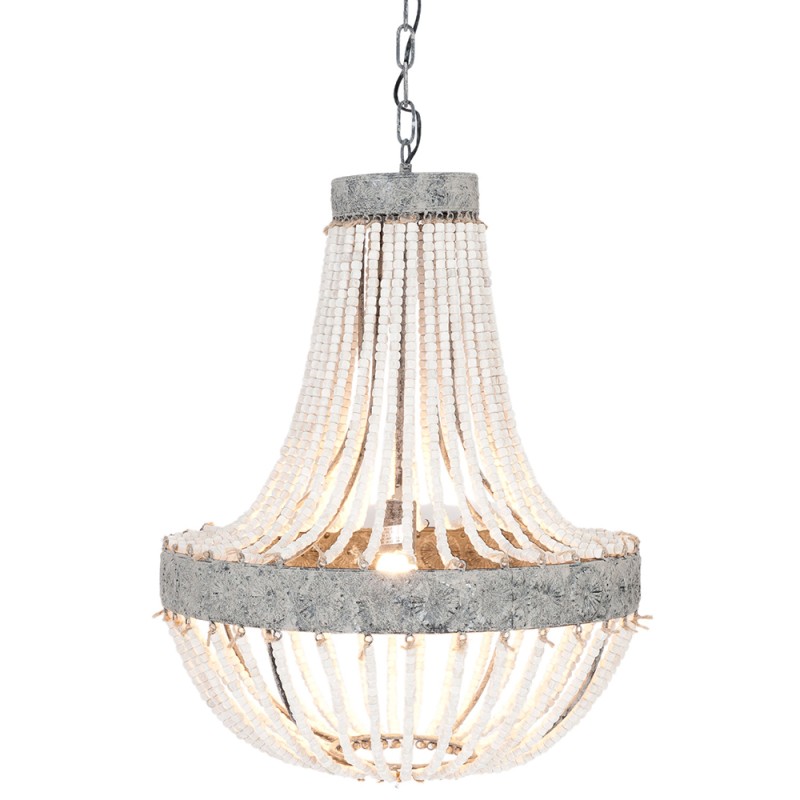 Clayre & Eef Hanglamp Ø 54x72 cm Grijs IJzer