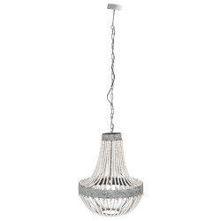 Clayre & Eef Lampe à suspension Ø 54x72 cm Gris Fer