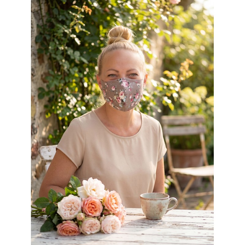 Clayre & Eef Waschbare Maske Braun Baumwolle