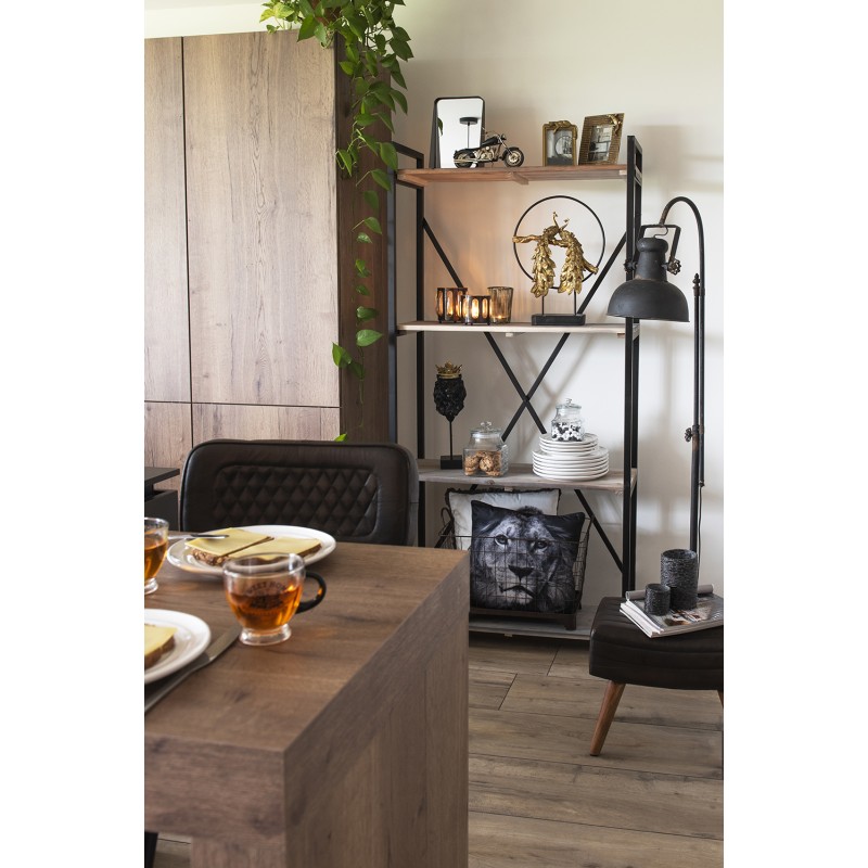 Clayre & Eef Vloerlamp 59x27x189 cm Zwart IJzer