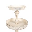 Clayre & Eef Etagere 3 layer Ø 40x75 cm Beige Metal