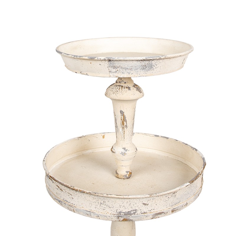Clayre & Eef Etagere 3 layer Ø 40x75 cm Beige Metal