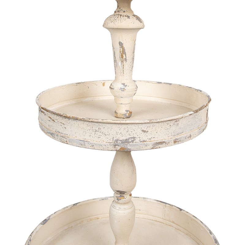 Clayre & Eef Etagere 3 layer Ø 40x75 cm Beige Metal