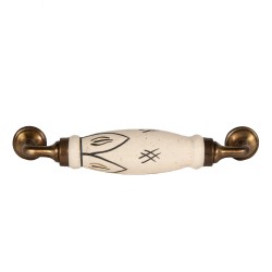 Clayre & Eef Handle 17 cm White Gold colored Iron