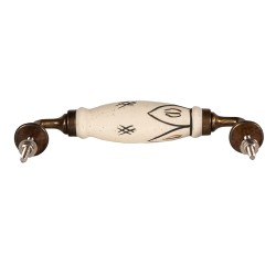 Clayre & Eef Handle 17 cm White Gold colored Iron