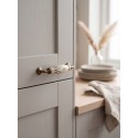 Clayre & Eef Handgreep 17 cm Wit Goudkleurig IJzer