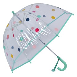 Juleeze Ombrello per bambini Ø 65x65 cm Verde Plastica Punti