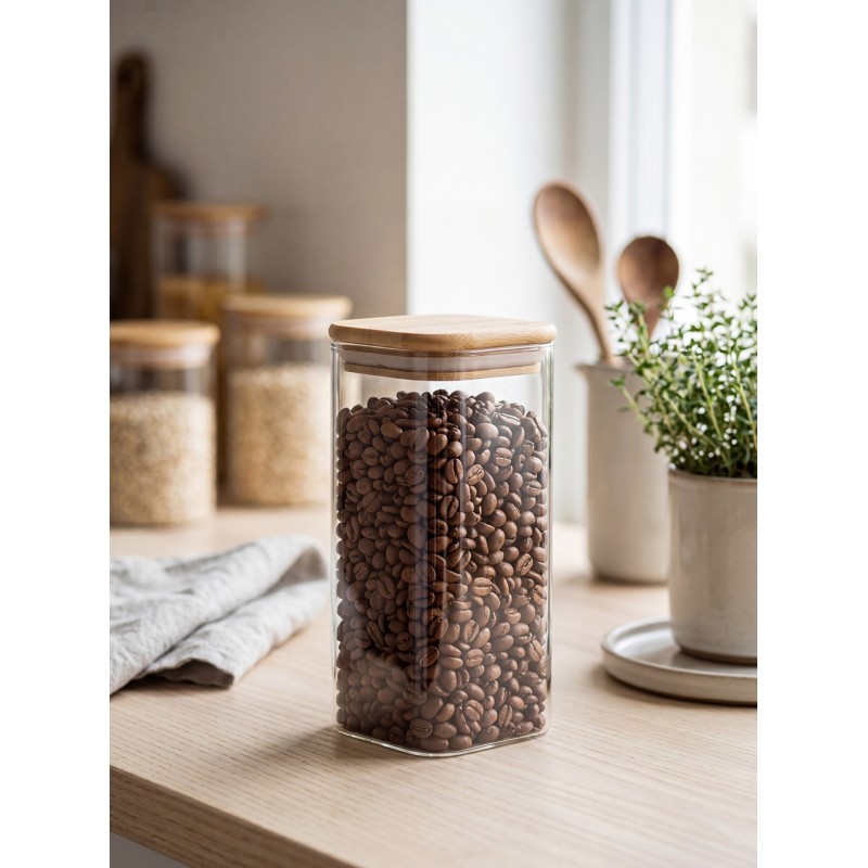 Clayre & Eef Vorratsglas 6x6x15 cm Transparant Glas