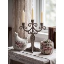 Clayre & Eef Blumentopf Ø 8x7 cm Grau Keramik Blumen