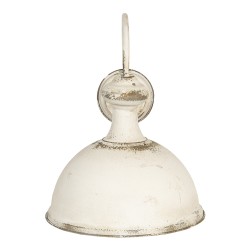 Clayre & Eef Lampada da parete 34x41x43 cm Bianco Ferro