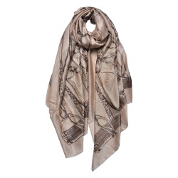 Juleeze Foulard Ladies Print 90x180 cm Beige Synthétique