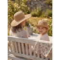 Clayre & Eef Cappello per bambini Beige Paglia di carta Gatto