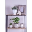Clayre & Eef Bloempot Ø 17x15 cm Wit Keramiek Gezicht