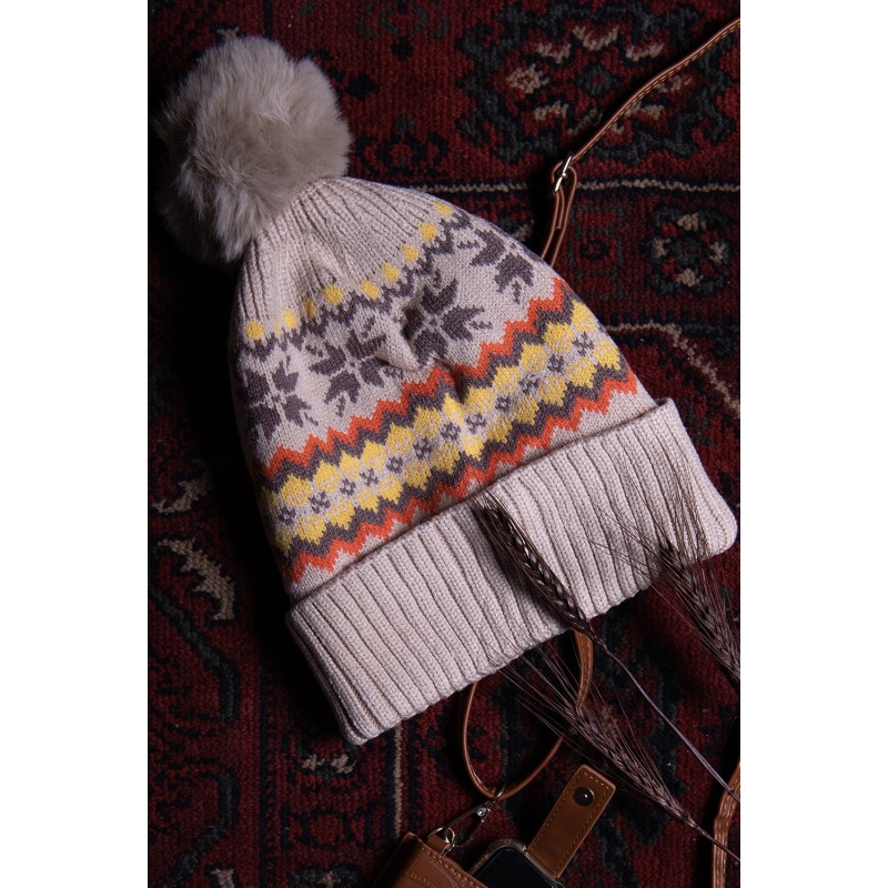 Juleeze Mütze Damen Beige Viskose