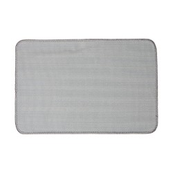 Clayre & Eef Tappetino da bagno 58x38x1 cm Grigio Poliestere Coure