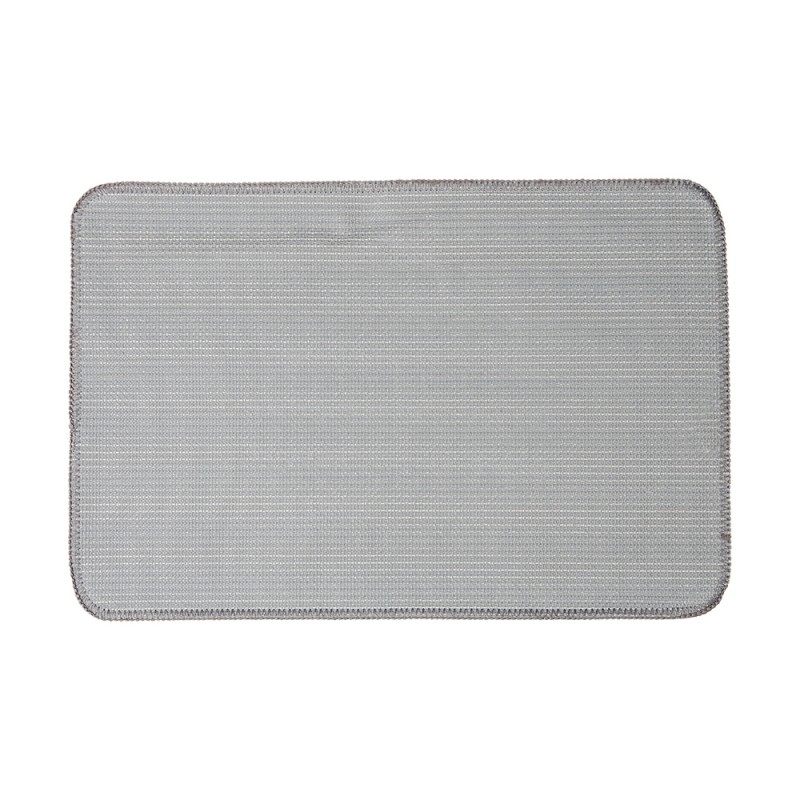 Clayre & Eef Bath Mat 58x38x1 cm Grey Polyester Heart