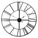 Clayre & Eef Wandklok Ø 80 cm Zwart Metaal