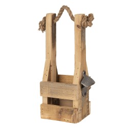 Clayre & Eef Portabottiglie 9x10x29 cm Marrone Legno