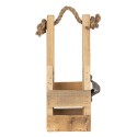 Clayre & Eef Bottle Holder 9x10x29 cm Brown Wood