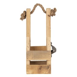 Clayre & Eef Portabottiglie 9x10x29 cm Marrone Legno