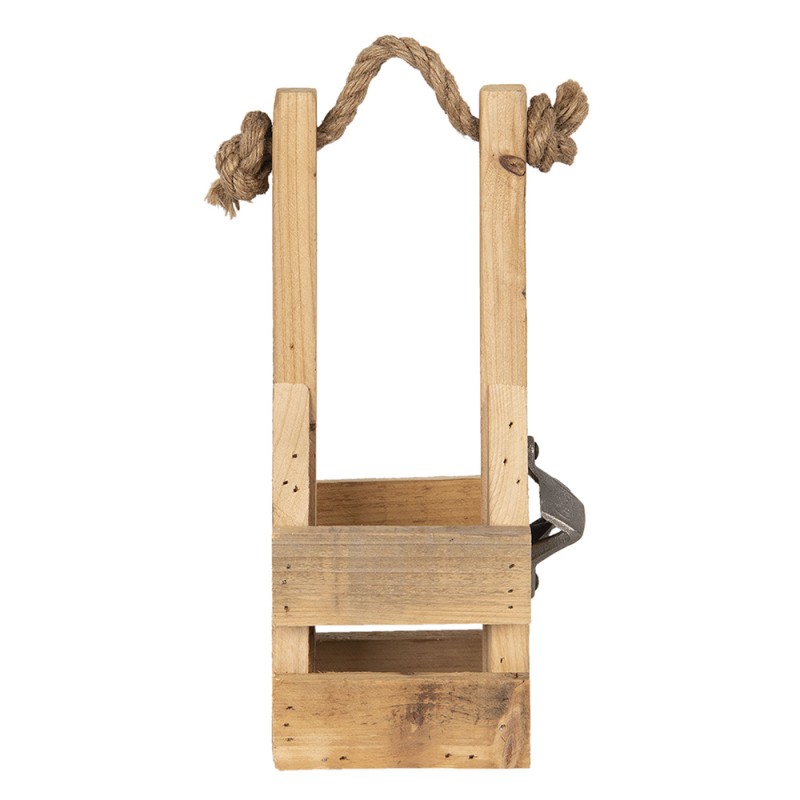Clayre & Eef Porte-bouteille 9x10x29 cm Marron Bois