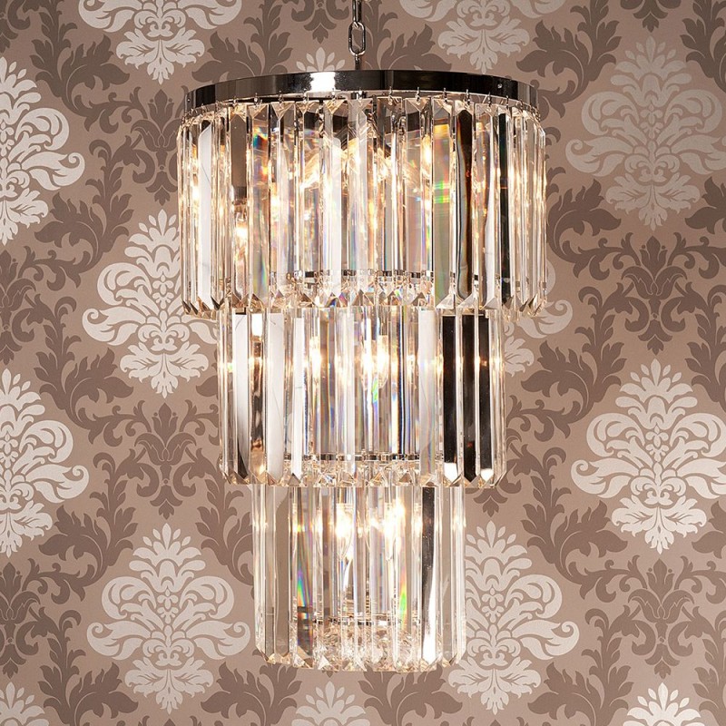 Lumilamp Chandelier Ø 47x74 cm Transparent Iron
