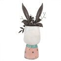 Clayre & Eef Bloempot Konijn 62 cm Wit Metaal