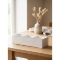 Clayre & Eef Holzkiste 33x12x7 cm Weiß Holz